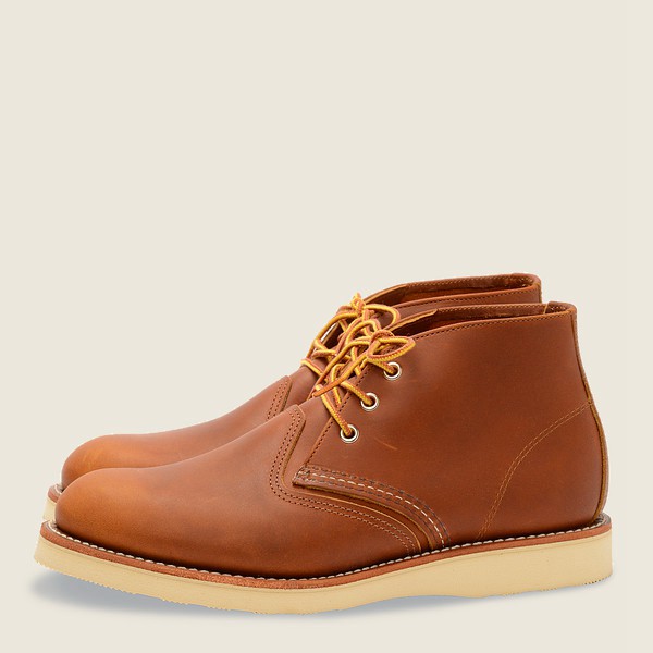 Red Wing Mens Heritage Shoes - Work - Chukka-iginal Leather - Brown - DYA829460